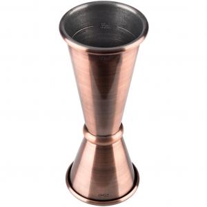 Барная мерка Buddy's Bar Buddy´s Bar, нержавеющая сталь, 1 шт., 2,5 мл/5 мл двойная мера, внутренние размеры 1,5 мл/3,5 мл, пригодна для мытья в посудомоечной машине Buddy'S, Kupferfarben/edelstahlfarben/antik