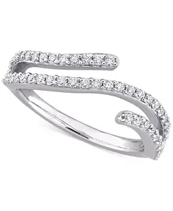 Кольцо-Обертка с муассанитом (1/2 карата) из стерлингового серебра Macy'S, silver
