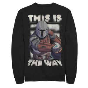 Мужской свитшот с портретом Star Wars The Mandalorian This Is The Way, Black Licensed Character, черный