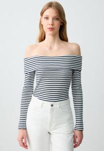 Джемпер SLIM FIT LONG SLEEVE BARDOT NECK Jimmy Key, темно-синий