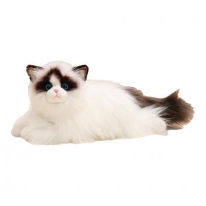 Мягкая игрушка котенок Ragdoll с длинной шерстью, высота 50 см Click, белый
