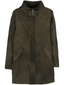 Moorer плащ длины миди с капюшоном, зеленый