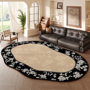 Budis Ковер 300х400 см для гостиной/спальни, круглый, в стиле Moor Garden 06, моющийся