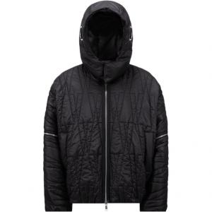 MONCLER GENIUS Короткая куртка-пуховик Moncler X Willow Smith Haissa 2 в 1, Black