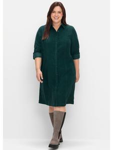 Платье-рубашка темно-зеленого цвета sheego