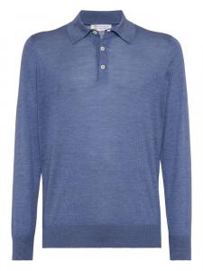 Brunello Cucinelli легкая рубашка поло, синий