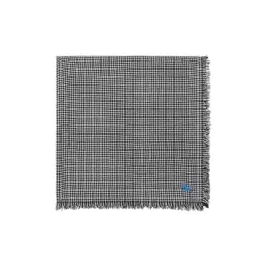 Burberry Вышитый шарф в гусиную лапку с бахромой, Black