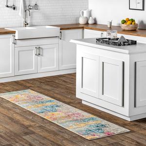 nuLOOM Monet современный абстрактный ковер-дорожка 77 x 183 см,, multi