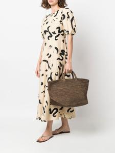 IBELIV сумка-тоут из рафии, коричневый