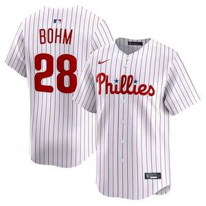 Мужская белая домашняя джерси alec bohm philadelphia phillies limited Nike