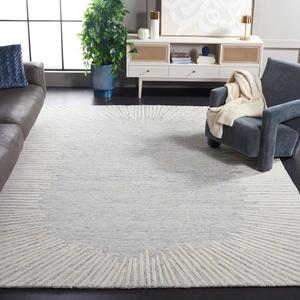 Ковер SAFAVIEH, 183 x 275 см, Abstract Collection, Blue & Ivory, ручной работы из шерсти, идеален для помещений с высокой проходимостью в гостиной, спальне (ABT478M)