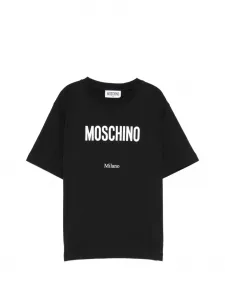 Футболка с логотипом Moschino Kids, черный
