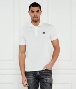 Футболка поло мужская Kenzo с вышитым тигром, белый