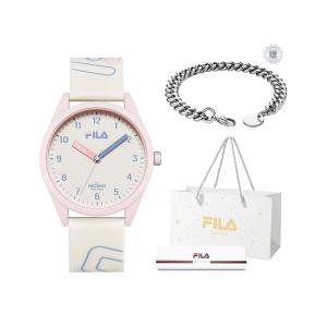 FILA Часы 6463 Collection Wrist Watch Quartz Movement Silicone Strap 43mm White Dial Unisex