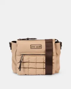 Стеганая сумка через плечо со сборками и плечевым ремнем Pepe Moll, кремовый