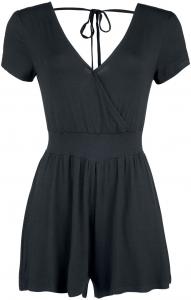Комбинезон Forplay Overlay Back Knotted Short Jump Suit, черный