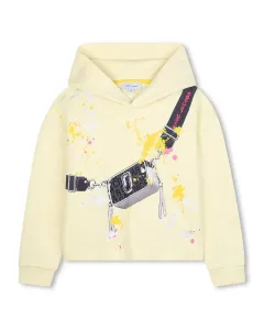 Детская толстовка желтого цвета из хлопка Marc Jacobs
