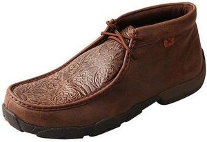 Мужские мокасины Twisted X Chukka Driving Moc, с мокасиновым носком и подошвой CellSole, Brown & Brown Print