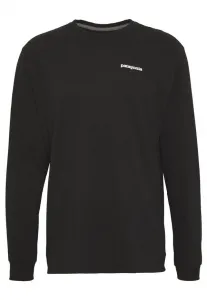 Футболка с длинными рукавами с логотипом p6 и надписью «ответственность». Patagonia, Black