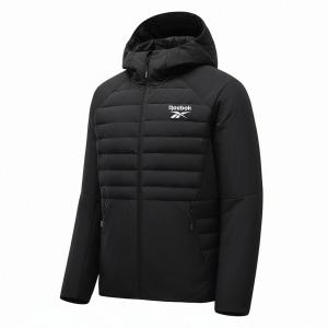 Пуховики Unisex с капюшоном, легкие Reebok, белый