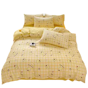 Sanrio Милый студенческий комплект постельного белья для общежития из трех предметов