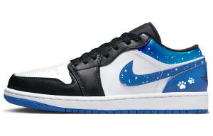 Кроссовки Air Jordan 1 Vintage Basketball Shoes Women's Low-top White/blue, синий