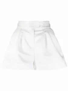 Шорты строгого кроя со складками STYLAND, белый