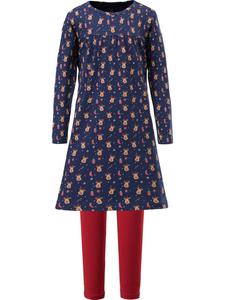 Детская ночная рубашка из одинарного джерси с леггинсами темно-синего цвета Erwin Müller