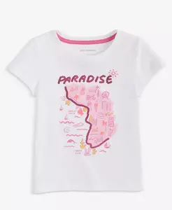 Футболка для девочки с принтом "Paradise" Epic Threads, белый