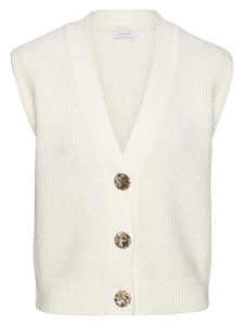 LASCANA Вязаный жилет кремового цвета