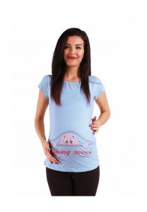 Скоро в продаже появится рубашка для беременных с мотивом M.M.C., голубой