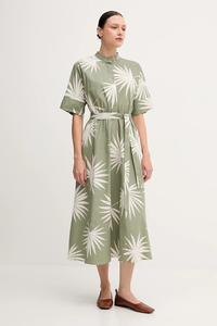 Хлопковое платье Oui, зеленый