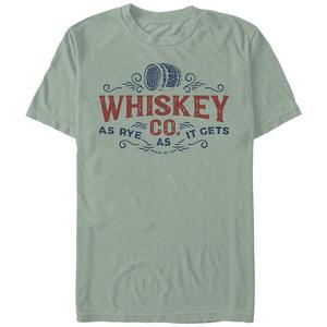 Мужская футболка Comfort Colors Whiskey Co. As Rye As It Get с графическим рисунком Licensed Character, цвет Bay