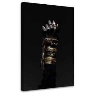 Картина арт-принт KUNSTLOFT Golden Elegance 3, черный