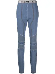 Джеггинсы с логотипом Philipp Plein, синий