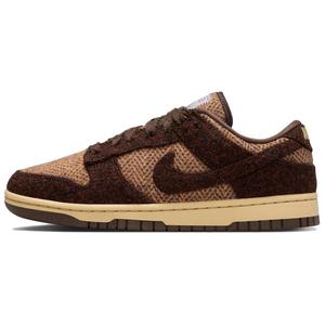 Harris Tweed Dunk Low верхние скейтборд кроссовки женские brown Nike, Baroque коричневый/Dusty фиолетовый