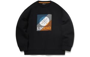 Мужская толстовка Li Ning, черная, с круглым вырезом, средней и стандартной длины