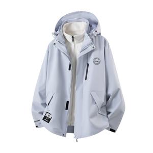 Куртка Unisex Hooded Thickened Soft Shell Jeep, светло-синий