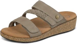 Женские ортопедические кожаные сандалии Carrie Orthofeet, Mocha