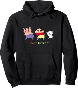Толстовка Crayon Shin-chan Swing Biburi & Shin-chan & Shiro Crayon Shinchan, черный