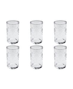 Набор из 6 бокалов без ножки в стиле Талавера Abode Homewares, прозрачный