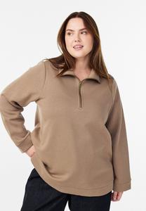 Толстовка Zizzi Sweatshirt, Caribou/Light Brown