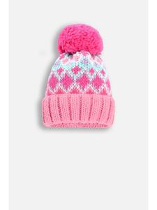 Coccodrillo Зимняя шапка с помпоном розового цвета