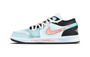 Jordan Баскетбольные кроссовки Air 1 Mint Star Low Top Vintage унисекс синего цвета