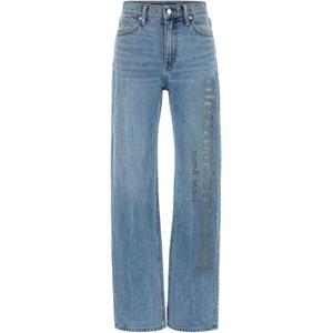 Джинсы Mid Rise с нашивкой Logo Alexander Wang, синий