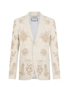 Однобортный пиджак на пуговицах Philipp Plein, бежевый