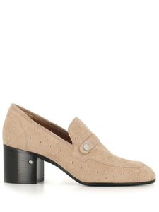 Лоферы Laurence Dacade 70 мм из замши с заклепками, серый