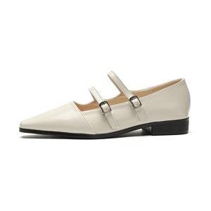 TAFN Блок каблук туфли Мэри Джейн женские абрикос, цвет Apricot