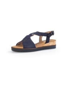 Gabor Босоножки на танкетке синего цвета