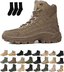 Мужские водонепроницаемые ботинки для улицы с боковой молнией, легкие, с ортопедической поддержкой, антипрокольные, для работы на открытом воздухе, кемпинга и работы Generic, коричневый